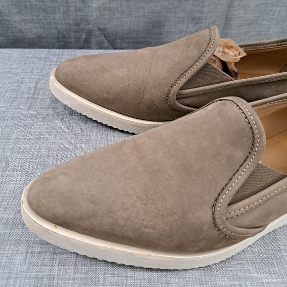 Suede Leather Solid Green Loafers For Men Everlane Loafers Suede Green Shoes Slip On Sz 8 Italy